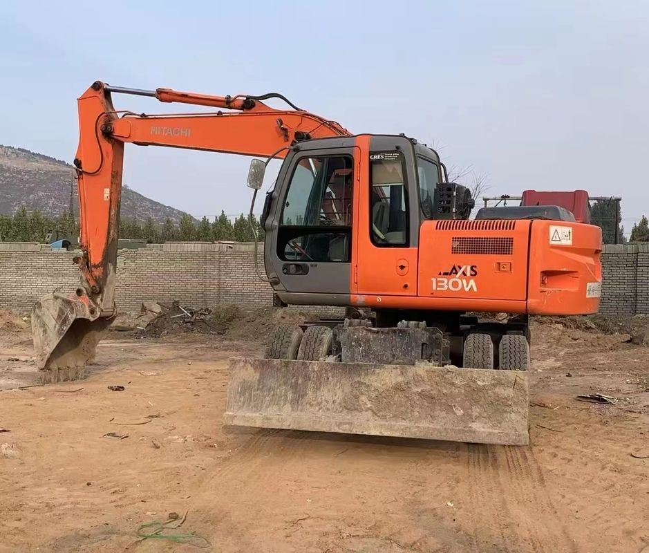 14 टन जापान ने आयात किया 90% नया हिताची ZX 130W उच्च गुणवत्ता और सर्वश्रेष्ठ प्रदर्शन के साथ बिक्री के लिए प्रयुक्त पहिया खुदाई मशीन