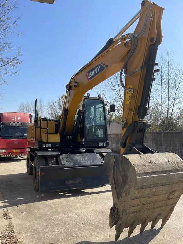 काम करने के लिए तैयार चीनी मूल SANY SY155W इस्तेमाल किया पहिया खुदाई TCD4.1 L4 इंजन प्रकार