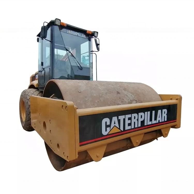 अच्छी हालत में CAT CS-583D वाइब्रेटरी सिंगल ड्रम रोड रोलर मूल स्पेयर पार्ट्स के साथ